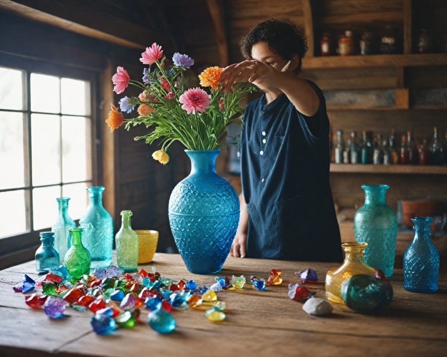 Como criar artesanato sustentável com vidro reciclado
